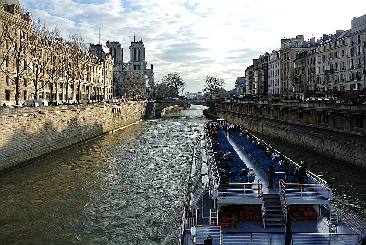 Boat ride to Notre Dame Cathedral