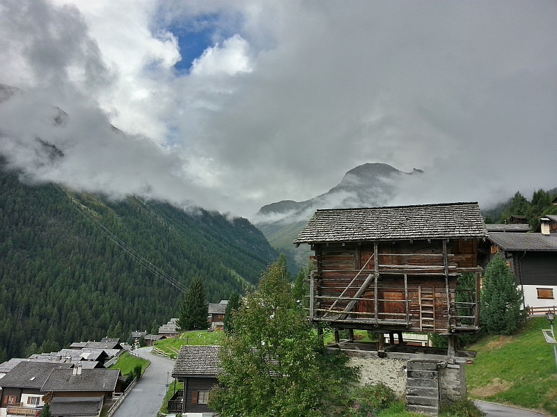 Typical Alpine village in Switzerland